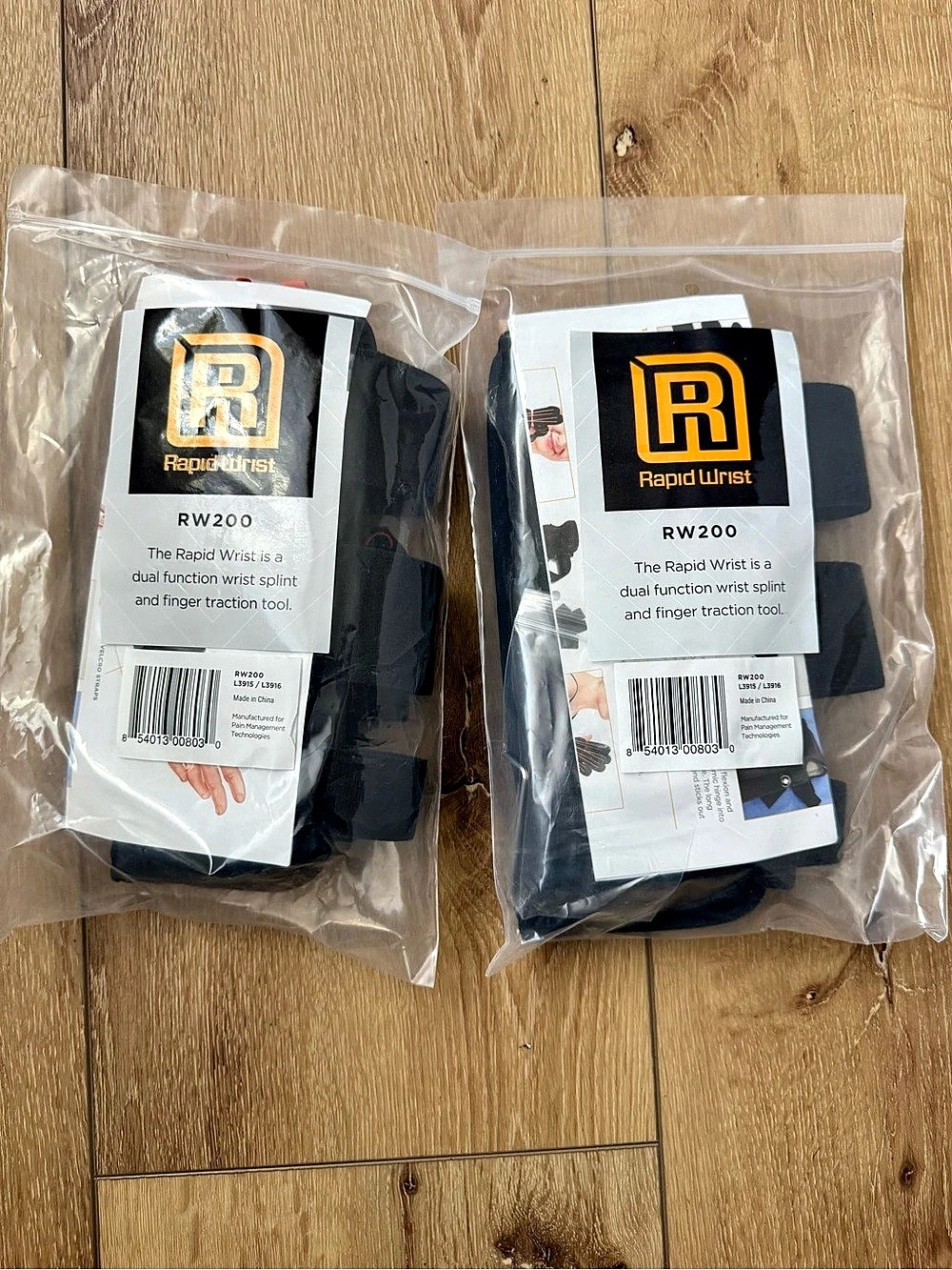 Rappd Wrist RW200 Wrist Supports Black Athletic Pair NWT